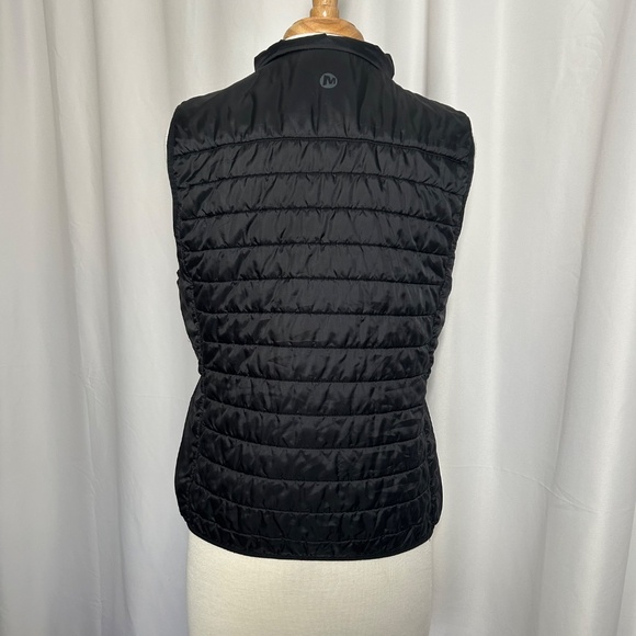 MERRILL BLACK PUFFER PACKABLE VEST - SIZE MEDIUM - Picture 3 of 3